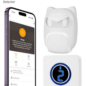 White Motion Detector with Digital Display